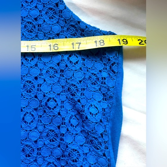 Talbots Royal Blue Lace Tank Top - Picture 3 of 7